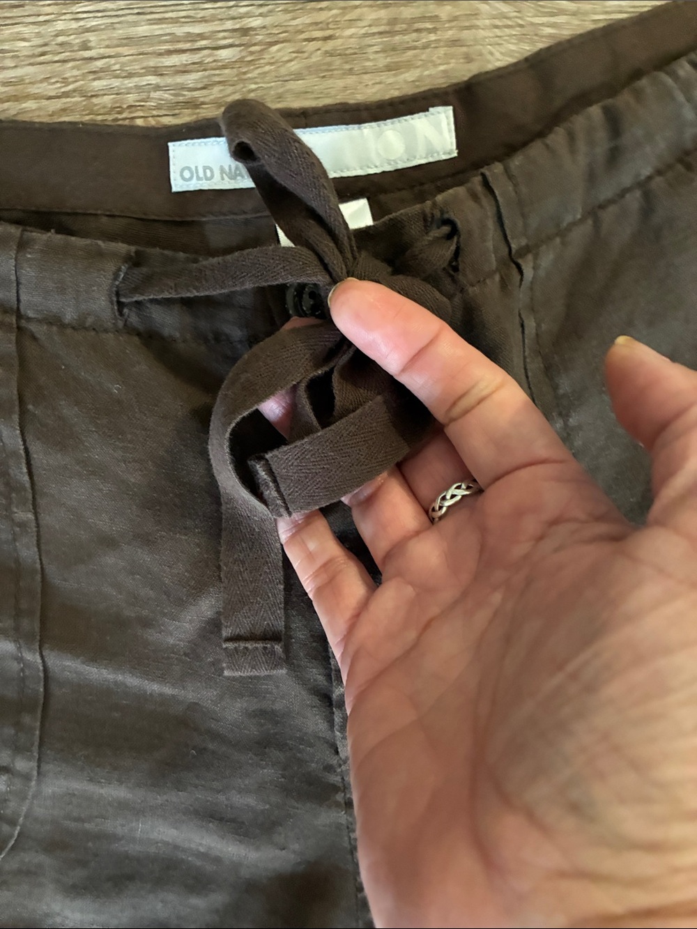 Brown linen pants tall - Picture 5 of 12